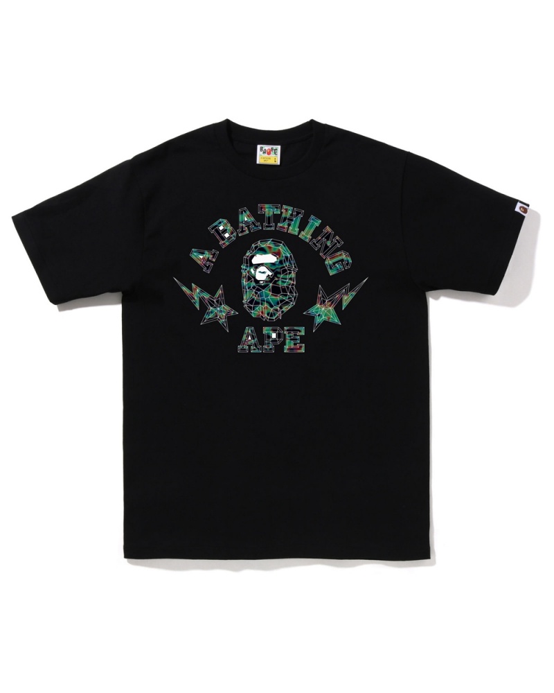 T Shirts Bape Thermography Polygon College Noir Homme | POS-98519154